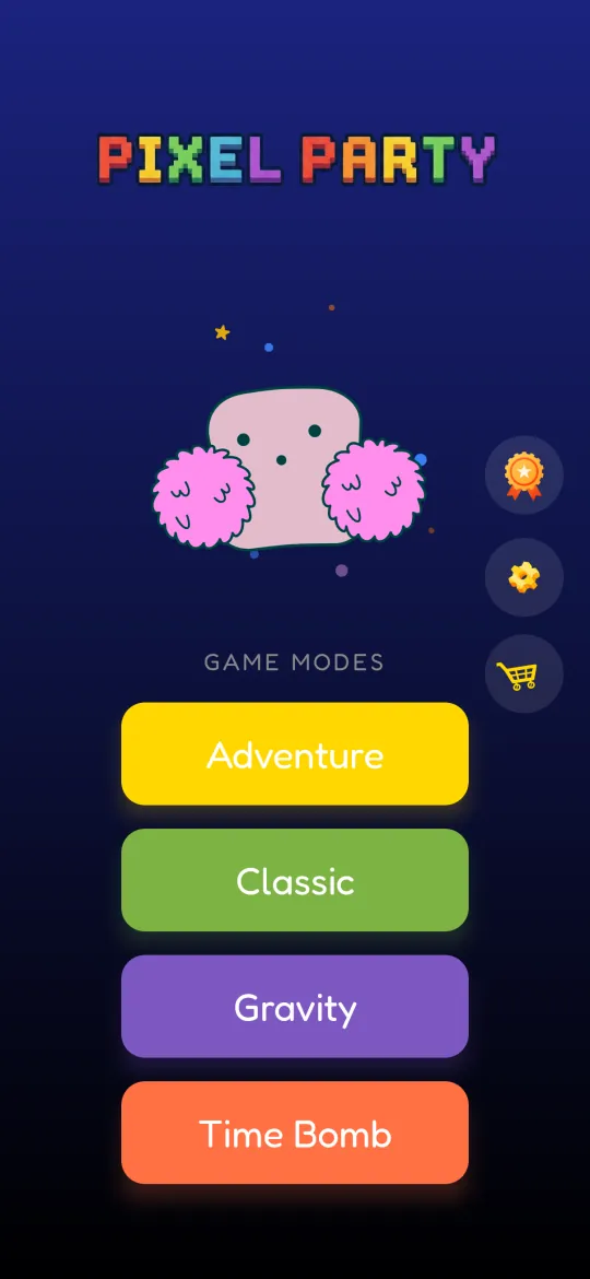 The main menu and its four modes
