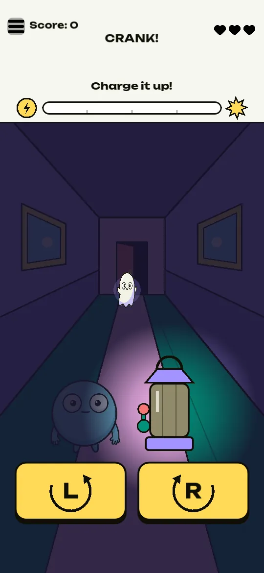 CRANK! Light up, scare Boo away